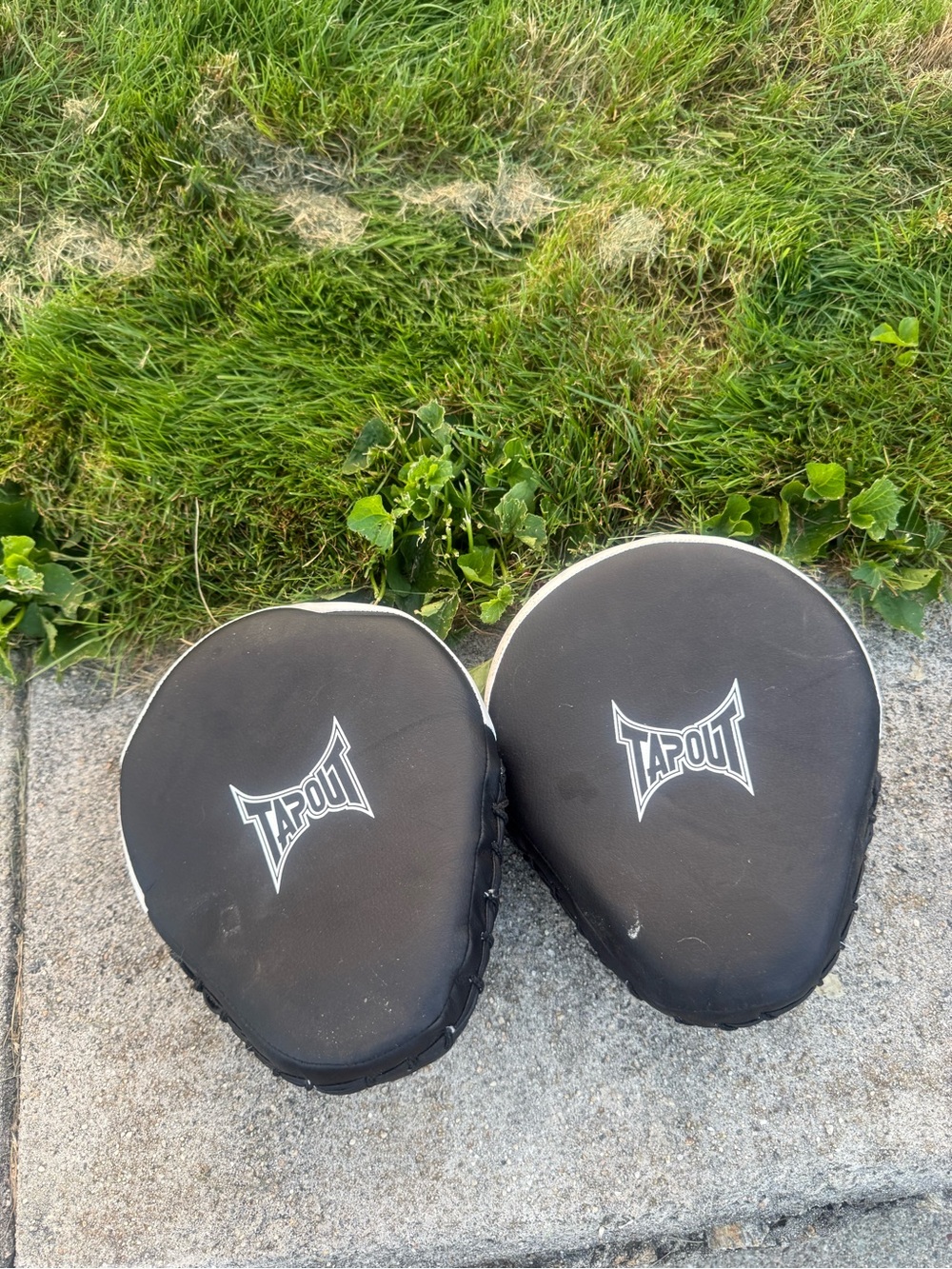 Tapout Boxing Focus Mitts Punching Training Pads Black Pair